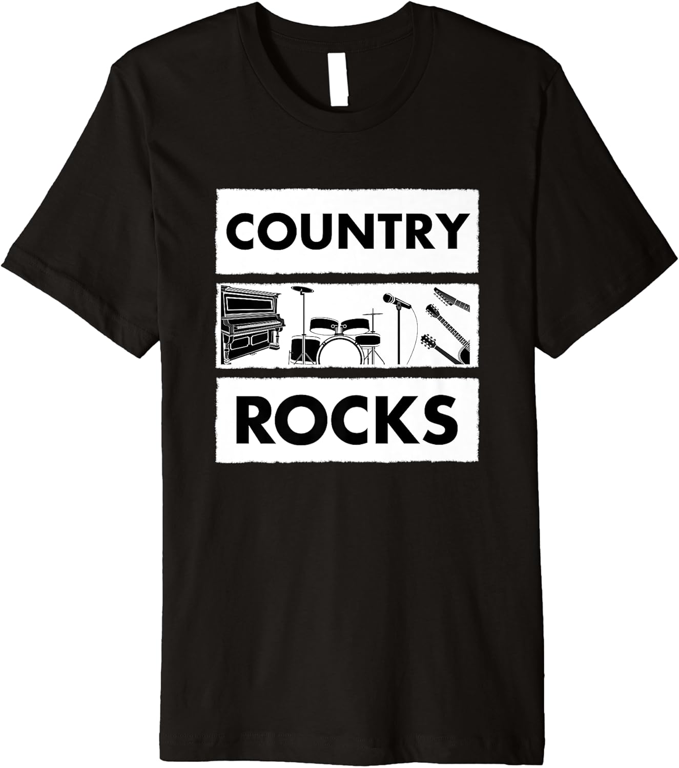 Country Music Rocks design Premium TShirt Clothing